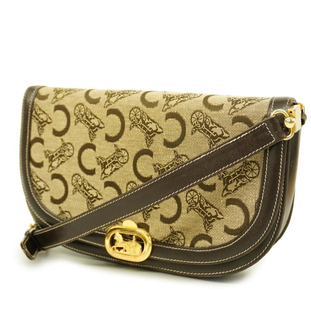 Celine Brown and Gold Shoulder Bag